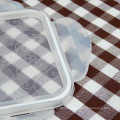 600ml Clear rectangular plastic container with lid